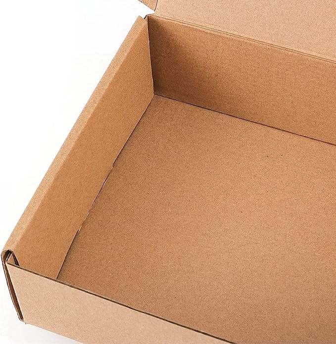 HAKZEON 100 Pack 4 x 4 x 2 Inches Brown Corrugated Box Mailers, Strong Small Shipping Boxes, Corrugated Cardboard Boxes for Packing, Moving, Transporting Small items, Small Crafts