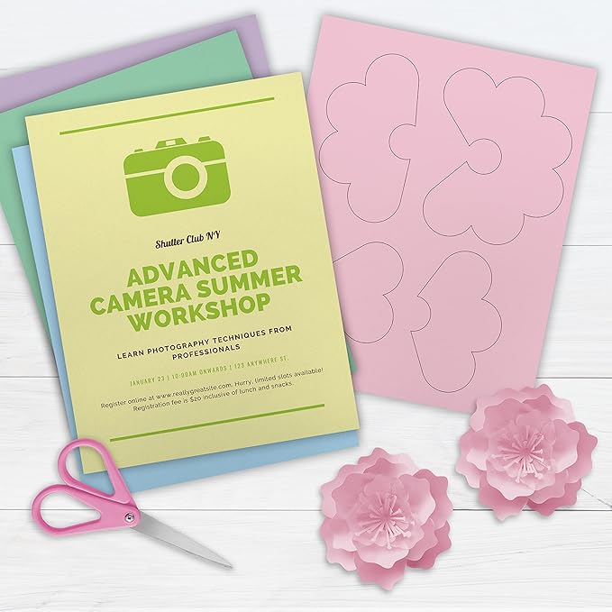 Printworks Pastel Paper, 20 lb, 5 Assorted Pastel Colors, 30% Recycled Color Printer Paper, SFI Certified, Perfect for School and Craft Projects, 100 Sheets, 8.5 x 11 Inch (00577)