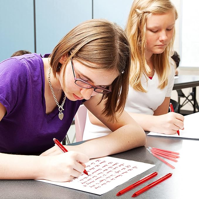 Vanstek 12 Red Erasable Gel Pen Refills, Gel Ink Refills Compatible with Frixion & Friction Erasable Pens, Fine Point 0.7 mm, Perfect for Writing Planner & Crossword Puzzles