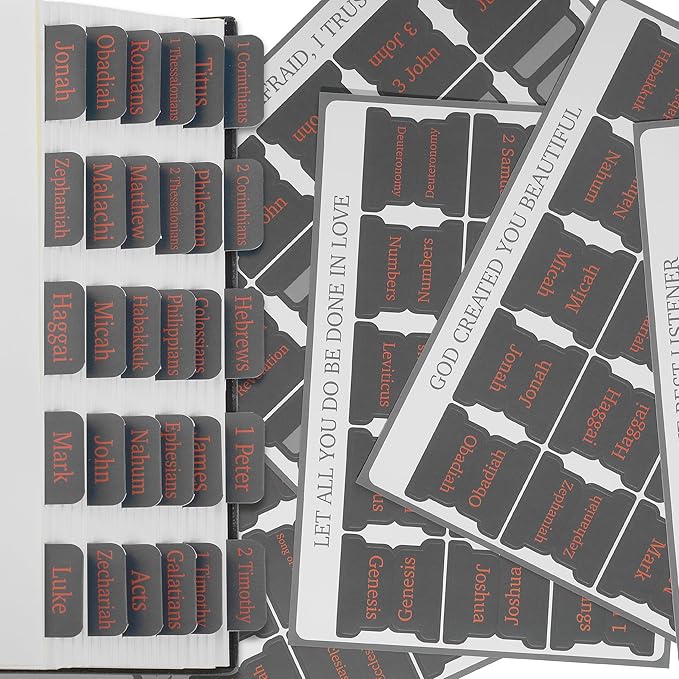 Mr. Pen- Bible Tabs, 75 Tabs, Cool Gray, Laminated Bible Tabs for Women and Men, Bible Tabs for Study Bible Index Tabs, Bible Book Tabs, Bible Labels Tabs, Mr Pen Bible Tabs for Women Study Bible