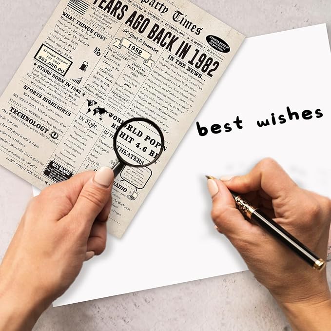 Happy 43rd Birthday Card for Women Men, Funny 43 Year Old Birthday Gift Card for Husband Wife Him Her, Retro 43 Bday Decorations Ideas