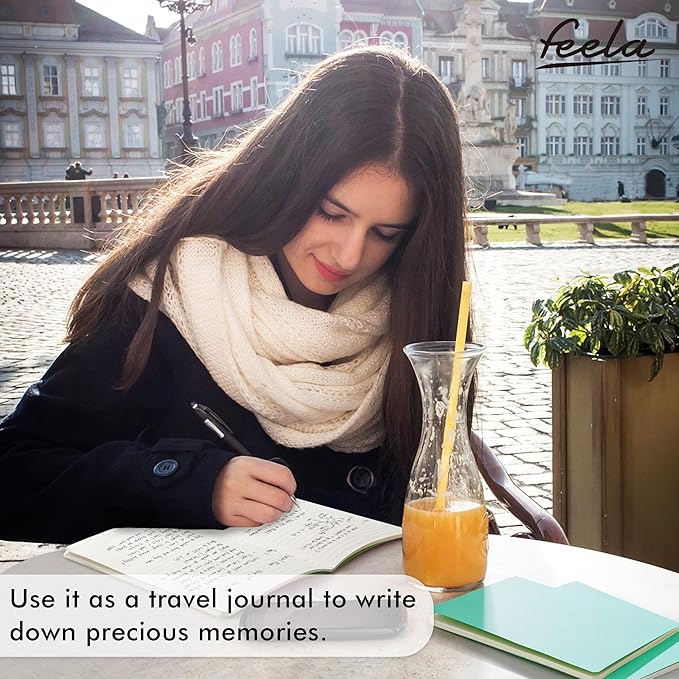 feela 8 Pack Soft Cover Journal Bulk, Notebooks College Ruled for Work, Lined Travel Journal for Students Women, Note Taking Notebook School Supplies Business Writing, 8.2” x 5.5”, A5, Pastel Colors