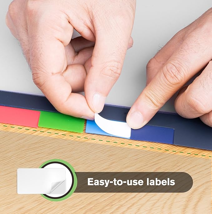 HABGP 16Pcs/2 Set 8 Tab Dividers for 3 Ring Binder, 16 Pcs Clear Color 3 Ring Binder Dividers with Tabs, Page Folder Dividers, Plastic Tabbed File Dividers with Tabs, Three Ring Binder Index Dividers