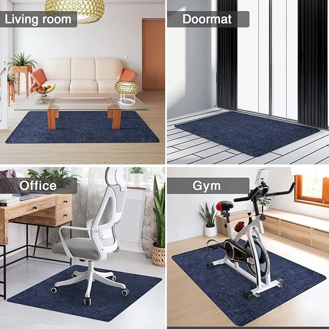 Placoot Desk Chair Mat for Hardwood Floor Corduroy Surface 1/6" Thick 55"x35" Office Chair Mat for Rolling Chairs-100% Large Anti-Slip Backing Under Desk Low-Pile Office Rug Floor Mat for Office/Home