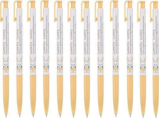 ZEESOON Xeno Lunatic Lunny 0.38mm Slim Ball Point Pen Dozen Box 12 Pcs, Made in Korea (Orange 12pcs)