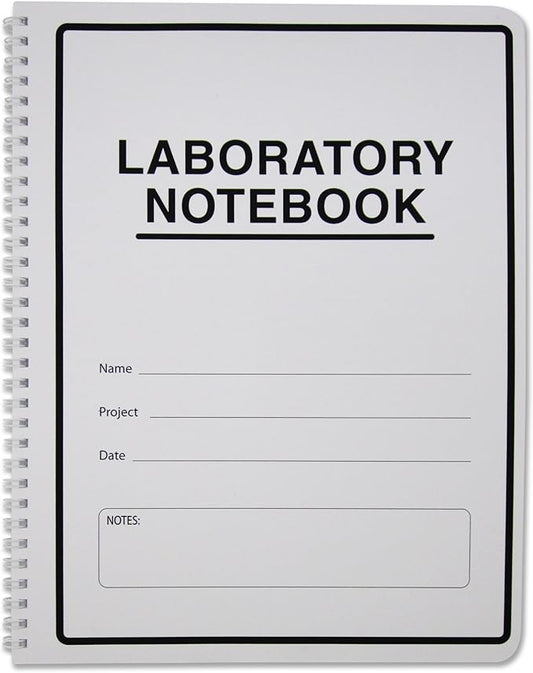 BookFactory Student Lab Notebook (Scientific Grid Format) - Standard No Carbon Copies 8.5" x 11", 50 Pages [Wire-O Bound] (LAB-050-WTG)