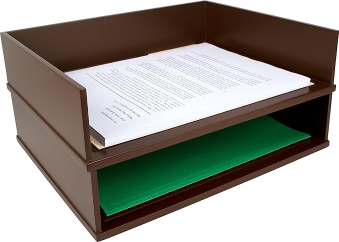 Victor Mocha Brown Collection, Letter Tray, Brown, (B1154)