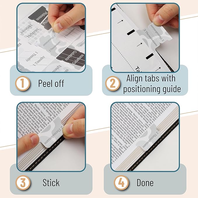 Mr. Pen- Bible Tabs, 75 Tabs, Gray Theme, Laminated Bible Tabs for Women and Men, Bible Tabs for Study Bible, Bible Index Tabs, Bible Book Tabs, Bible Labels Tabs, Mr Pen Bible Tabs