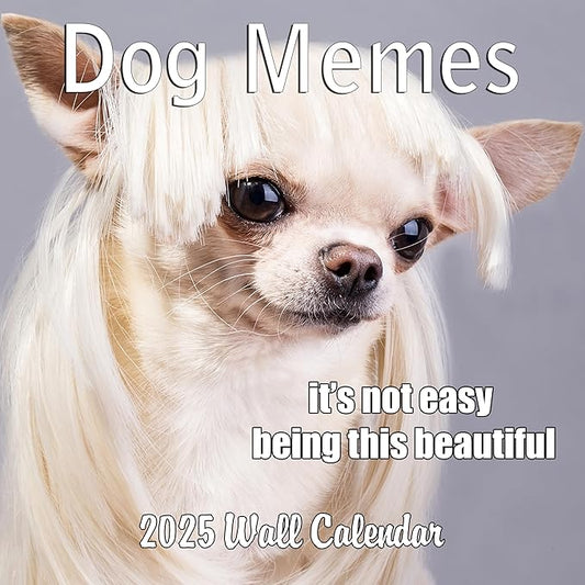 2025 Funny Dog Memes Monthly Wall Calendar | 12" x 24" | Thick Sturdy Paper | Dog Calendar 2024-2025