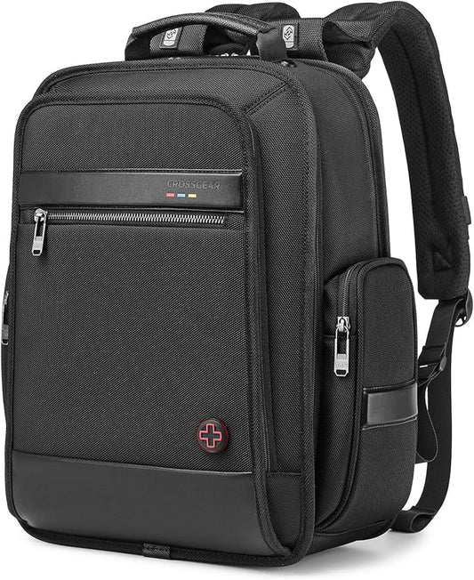 Business Laptop Backpack for Men Women, 20L Large Bookbag Travel TSA Approved Carry on Backpack Waterproof Casual Daypack 15.6" Professional Computer Bag with Thicker Compartments, Black