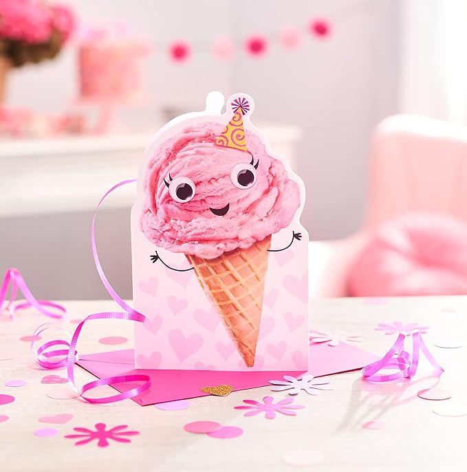 American Greetings Birthday Card for Niece (Smiling Ice Cream Cone)