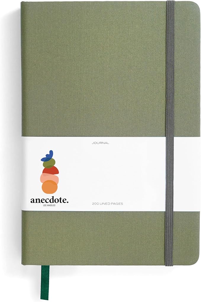 Hardcover Ruled Journal with Thick 100 gsm College Ruled Paper A5 size (8.3 inches x 5.4 inches) - Daily Writing Notebook Journal for Travel, School and Office Use - Diary Journal for Women and Men - Olive Green