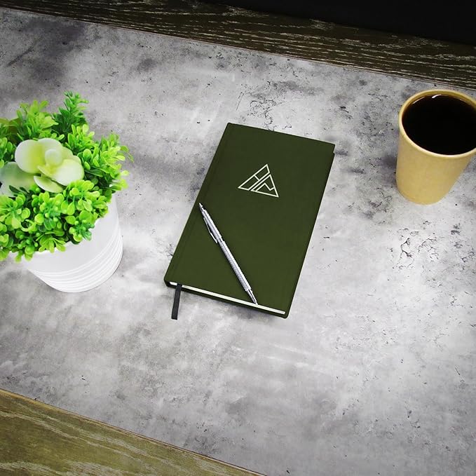 Self-Mastery Journal for Men - Gratitude Journal – 5 Minute Journal - Reflection Manifestation Journal for Mindfulness – Goal/Guided Gratitude Journal for Women & Men (Olive, Self Care Journal)