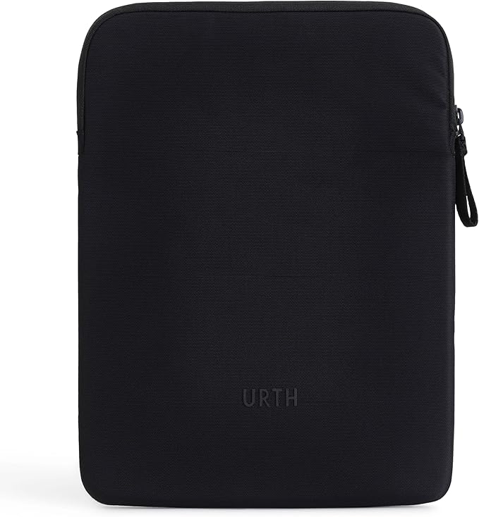 Urth Naos Laptop Sleeve - 15-16 Inch Padded, Water Resistant, Recycled Laptop Case Compatible with MacBook Air/Pro in Black