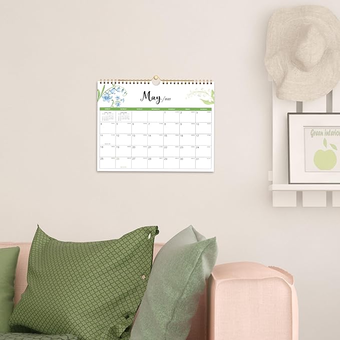 2025 Calendar - 2025 Wall Calendar, Jan. 2025 - Dec. 2025, 11" x 8.5", Small 12 Monthly Calendar 2025 with Thick Paper and Julian Date