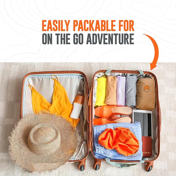 STM BagPack - Lightweight Travel Backpack - Inflatable Laptop Protection for up to 16" Laptop - Compact Self Contained Storable Bag, Water Resistant, Use as a Daypack or Everyday Pack - coffee brown