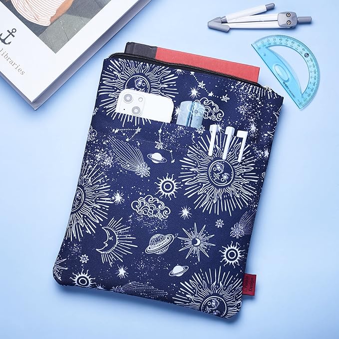 Book Sleeve for Book Lovers, Bookish Book Protector, Book Covers for Paperbacks, Washable Fabric, Book Sleeves with Zipper, Medium 11 Inch X 8.7 Inch