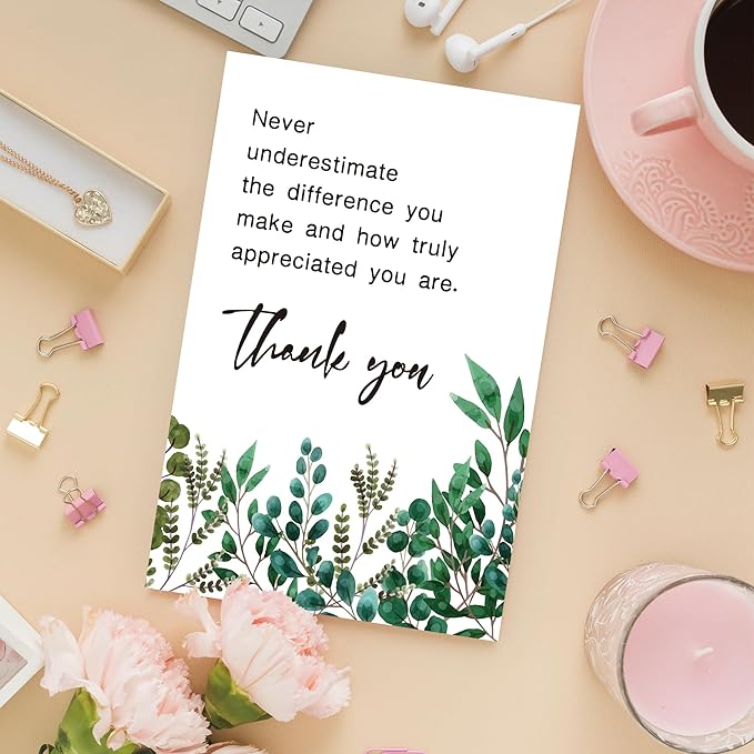 Employee Thank You Card, Appreciation Card for Coworker Boss Staff, Never Underestimate The Different You Make...