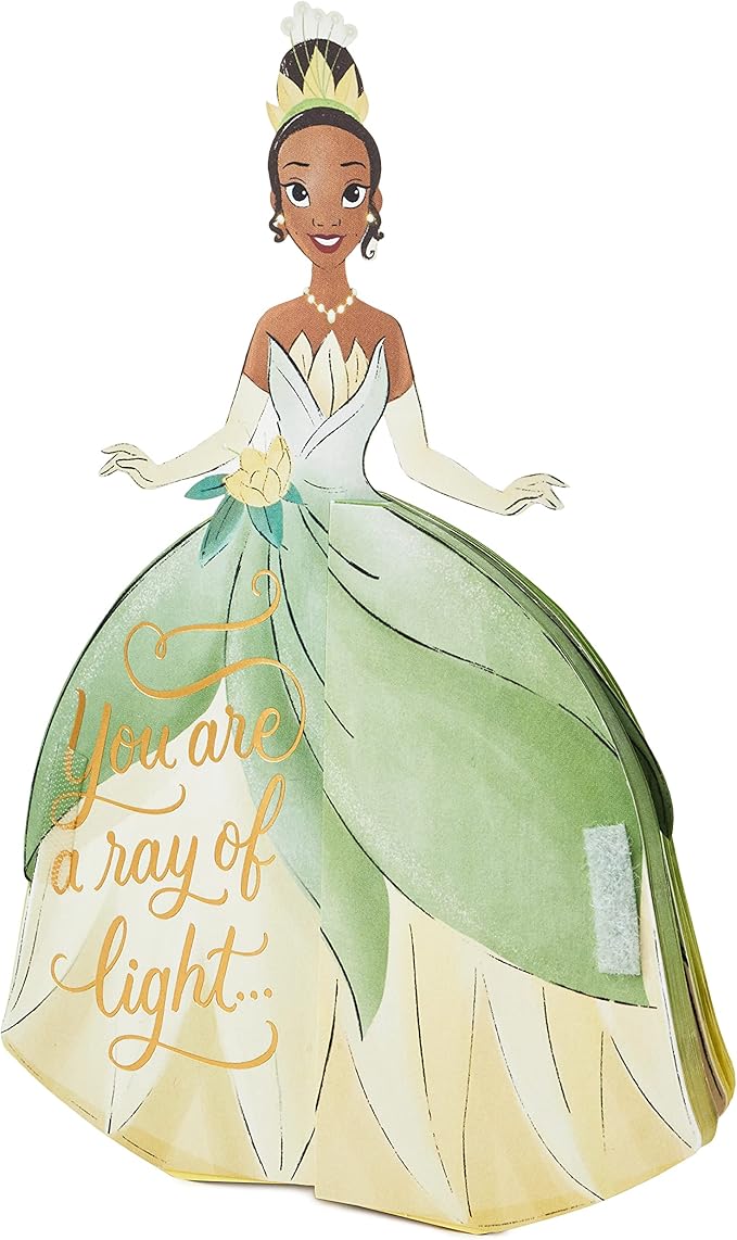 Hallmark Paper Wonder Disney Princess Pop Up Birthday Card (Honeycomb Tiana) for Birthdays, Encouragement, All Occasions