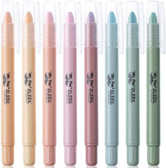 Mr. Pen- Gel Highlighter, 8 Pack, Pastel Colors, No Bleed, Markers for Bibles