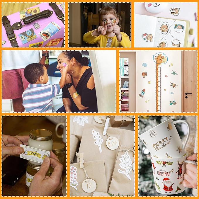 60 PCS Sticker Paper for Inkjet Printer，Printable Vinyl Sticker Paper Dries Quickly Vivid Colors，8.5"x11" Tear Resistant Printable Vinyl，Glossy White,Inkjet & Laser Printer