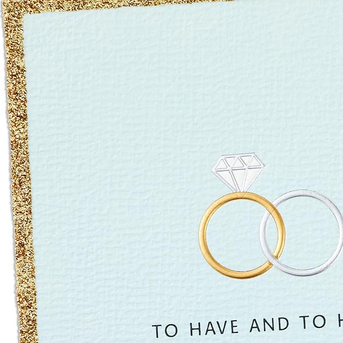 Hallmark Wedding Card, Engagement Card, Bridal Shower Card (To Have and To Hold Wedding Bands)