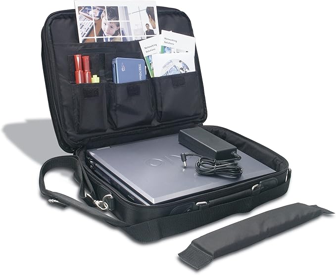 TRENDnet Padded Clamshell Notebook Carrying Case for 15.4 Inch Laptops, TA-NC1, Black