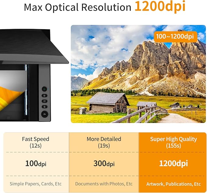 VIISAN 3120 A3 Flatbed Scanner, 1200 DPI, CIS Sensor, Scan 12" x 17" in 8 sec, Frameless, Auto-Scan, Document & Photo & Book Scanner, Design for Library, School and Soho. Supports Windows & Mac