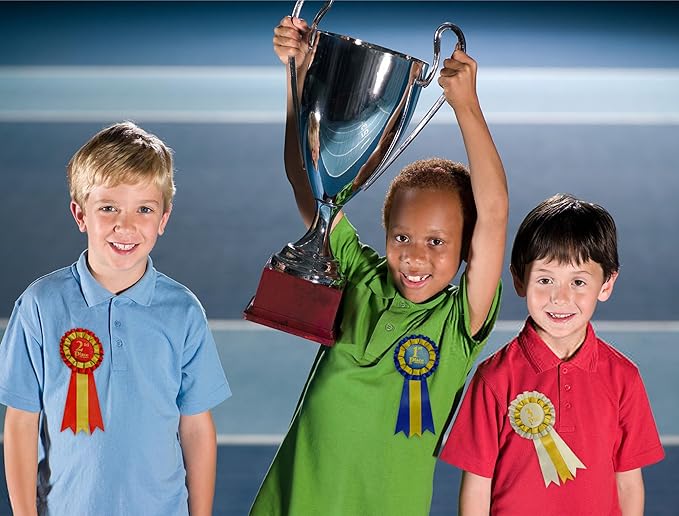 Premium Award Ribbons Blue,Red,White - 1st, 2nd,3rd Place - 5 set of the 3pack (15 ribbons) - First Second Third Place Winner Ribbons