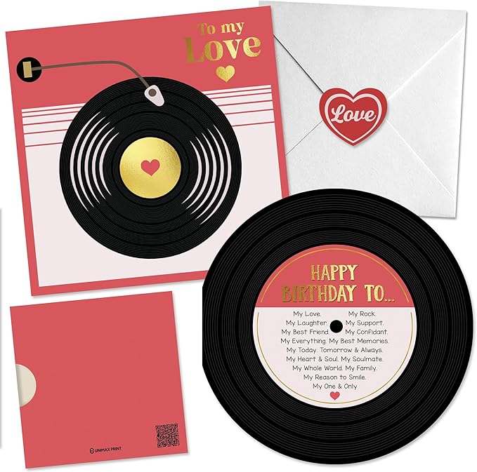 Romantic Birthday Card for Him, Husband or Wife, Love Gifts for Boyfriend Girlfriend, Birthday Gift Ideas, Sweetest Happy Birthday Card for Partner, Valentine's Day Card, Anniversary My One & Only