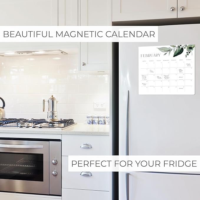 Beautiful 2025-2026 Magnetic Fridge Calendar - Runs From January 2025 Until July 2026 - The Perfect Monthly Refrigerator Calendar for Easy Organizing