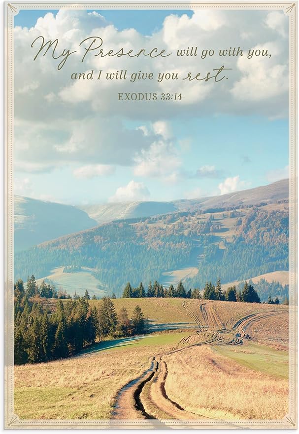 DaySpring - Sympathy - Blessed are Those Who Mourn - 4 Nature Landscape Design Assortment with Scripture - 12 Sympathy Boxed Cards & Envelopes (U0060)