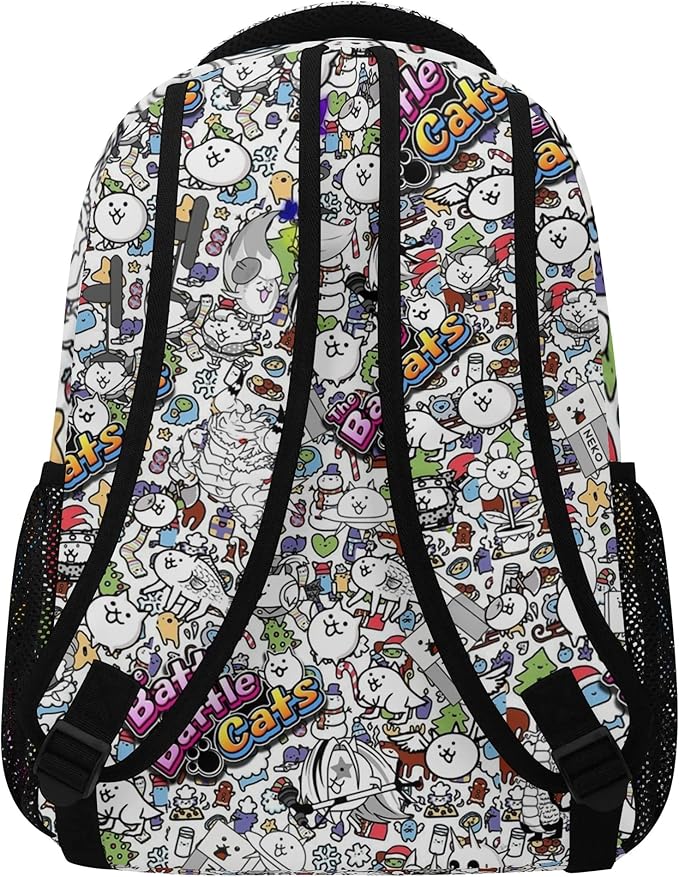 Cat Gaming Backpack Kids School Bag Lightweight Daypack Travel Laptop Bag Women Men Bookbags