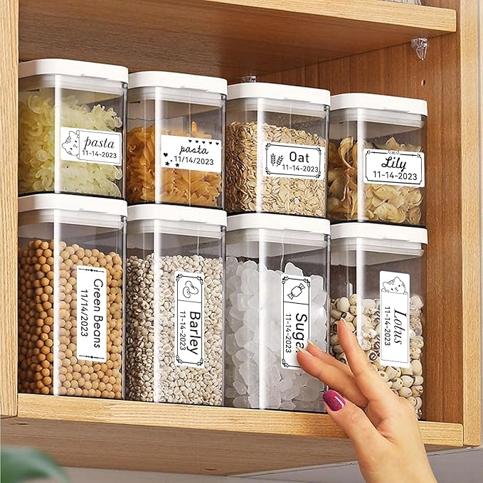 3 Rolls Labels for NIIMBOT B1 B21 B3S K3, 2'' x 3.15'' (50x80mm) Kitchen Labels for Containers, Waterproof, Oil-Proof and Tear-Proof Thermal Printer Labels