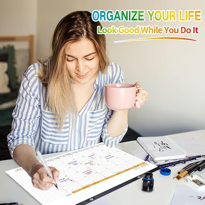 Desk Calendar 2025 Wall Calendars, December 2024 - December 2025 Monthly Planner Paper Office Desktop 17"X 12", 14-Months, Planning and Organizing Home, School, Office, Holiday, Vacation