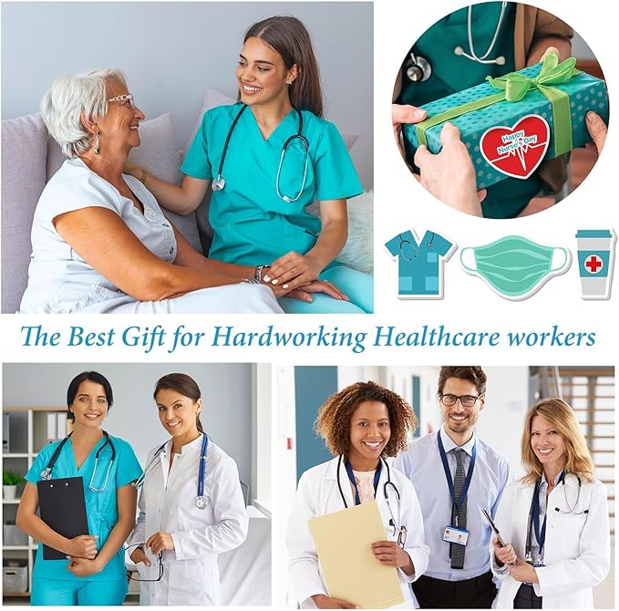 48 Pieces Nurses Day Sticky Notes Nurse Notes Pads Self-Adhesive Nursing Student Essentials Sticky Memo Notes for Hospital School Nurse Supplies Presents
