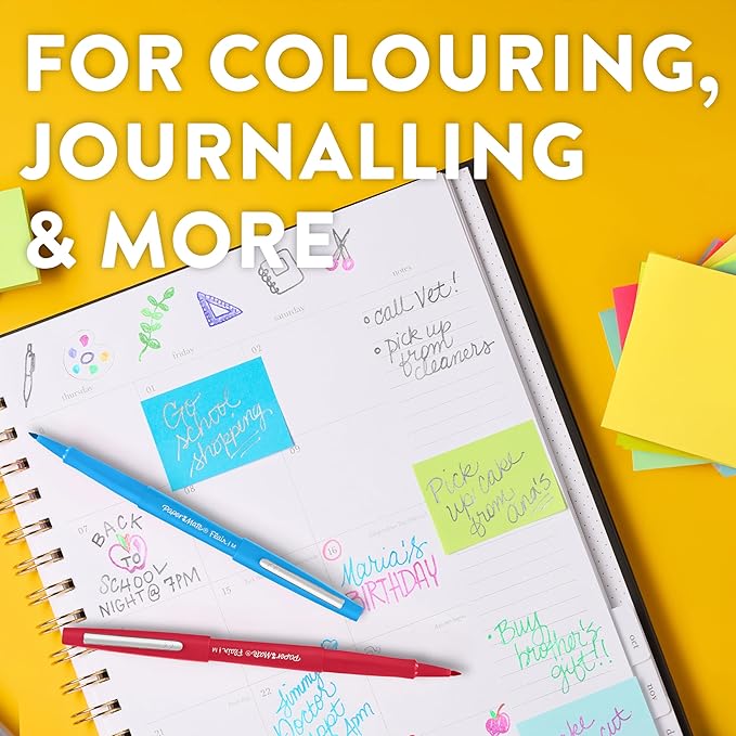 Paper Mate Flair Pen, 1.1mm Medium Tip, Orange, Box of 12