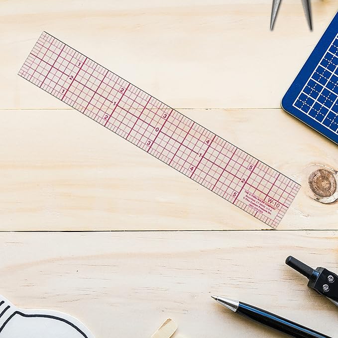 Westcott W-10 6-Inch 8ths Graph Ruler, Transparent, 1 x 6 in