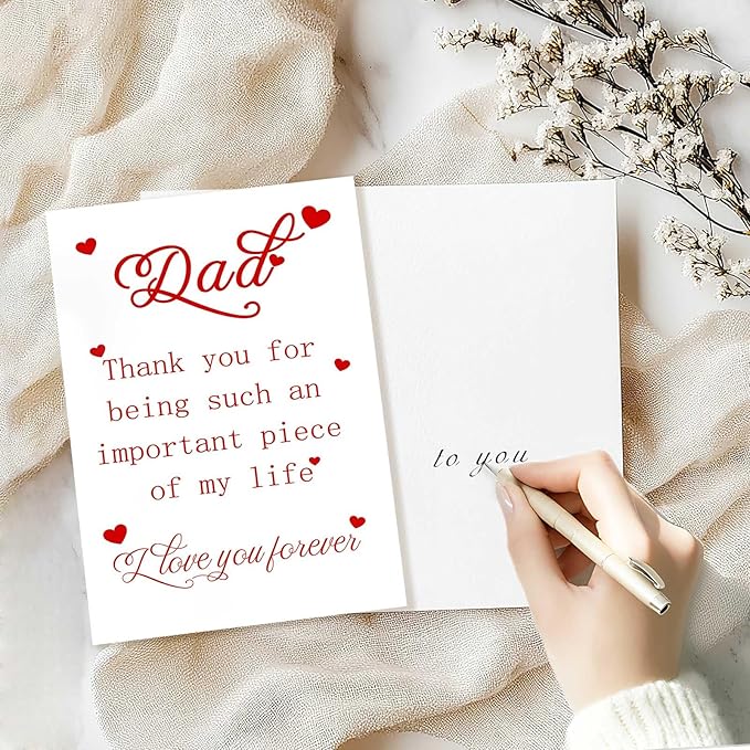 Funny Dad Birthday Card from Daughter Son, Sweet Birthday Gifts Cards for Father, Unique Thank You for Dad Card, Best Father Birthday Gifts Ideas