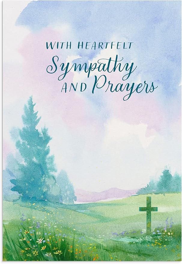 DaySpring - When Words are Hard to Find - 4 Watercolor Greeting Card Design Assortment with Scripture - 12 Sympathy Boxed Cards & Envelopes (U1204)
