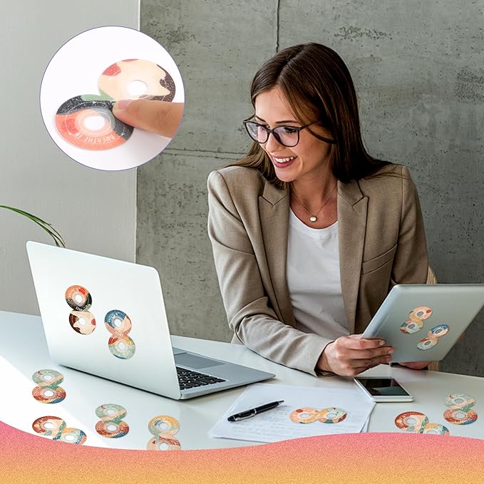 36Pcs Calm Strips for Anxiety Sensory Calm Strips Anti Stress Anxiety Relief Items Tactile Textured for Breathing Exercise Fidget Strips for Kids Teens Adults Home Classroom Supplies (Sun)