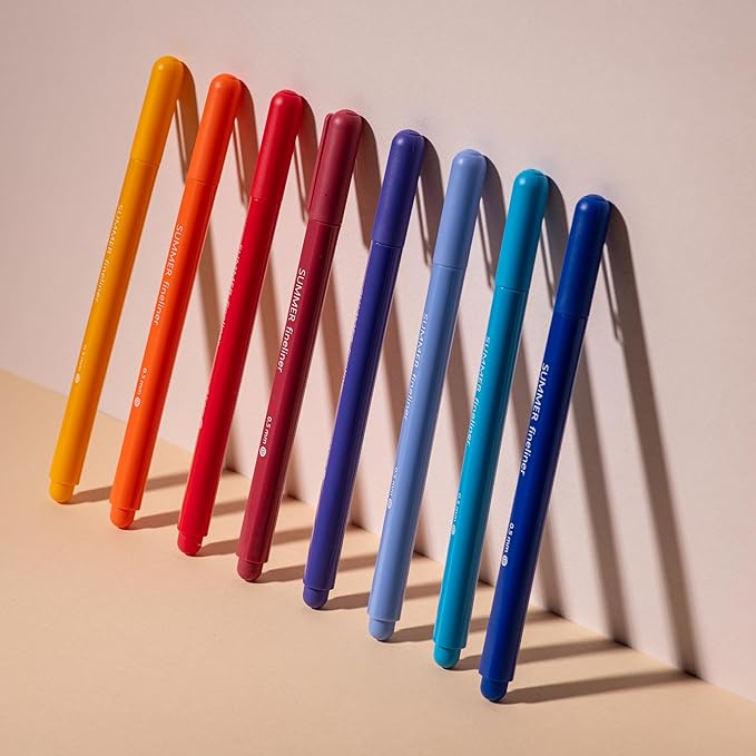 DIVERSEBEE Fine Tip Pens, 8 Bible Pens No Bleed Through, Assorted Fine Point Pens for Journaling, 0.5mm Fineliner Markers, Bible Study Journaling Supplies, Bible Accessories (Summer)