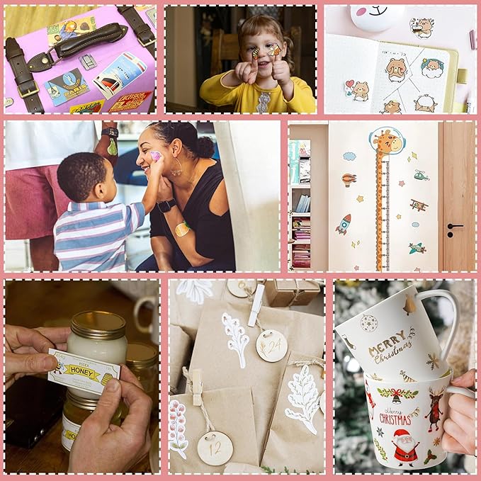 30 PCS Printable Vinyl Sticker Paper for inkjet printer & Laser Printer,Standard Letter Size 8.5"x11",Waterproof Sticker Paper Dries Quickly Vivid Colors,Matte White