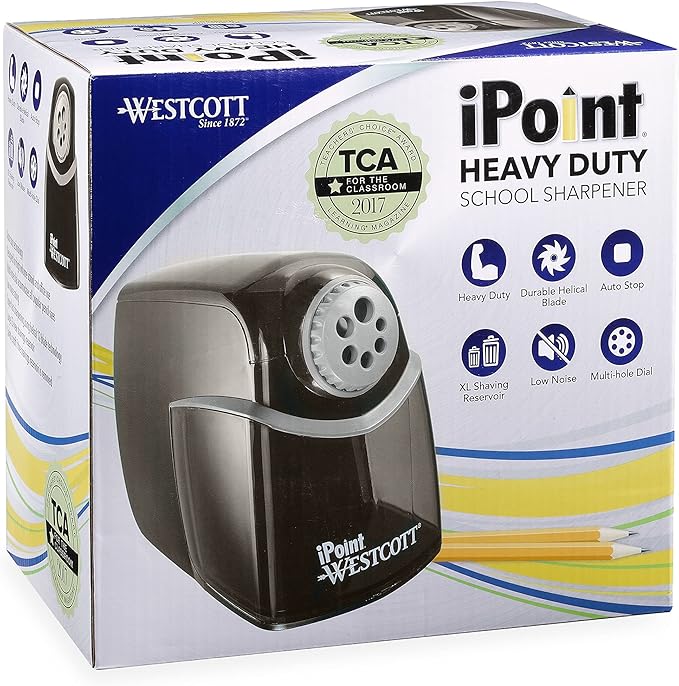 Westcott iPoint Heavy Duty Electric School Pencil Sharpener (16681)