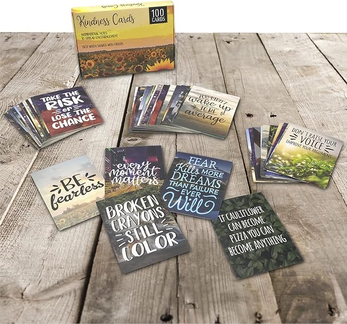 Motivational Cards: 100 Inspirational, Kindness, Motivational and Quote Cards. Business Card Size - 2.5x3.5 inches (Photography - Pack of 100)