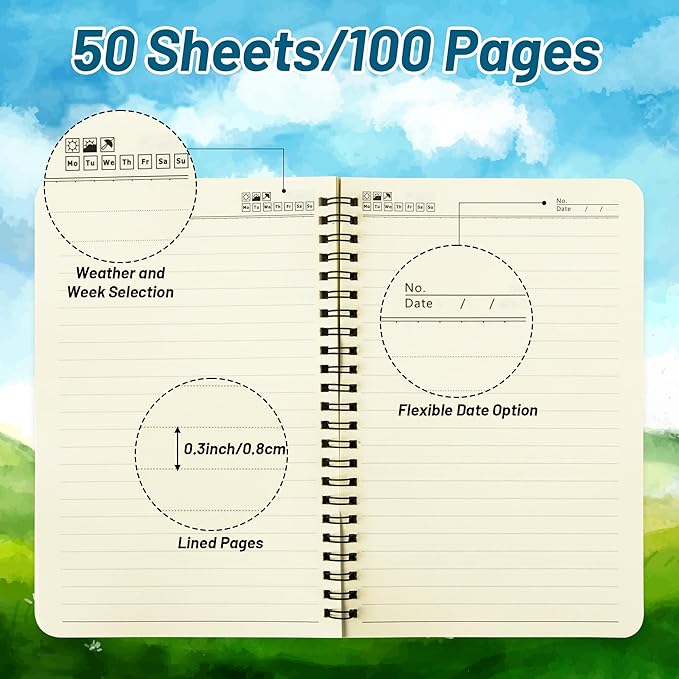 2Pack A5 Natural Scenery Religious Spiral Notebooks - Love Never Ends Bible Verses Notebooks, Ruled Hardbound Lined Journal, Inspirational Christian Christmas Gift, Sunday School Supplies