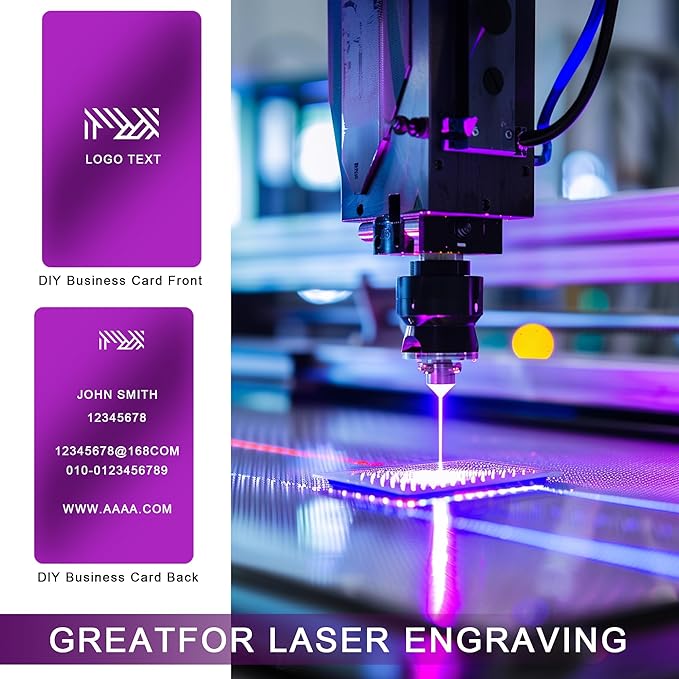 300 Pcs Metal Business Card Blanks Colorful Metal Business Cards for Customize Name Card Reliable and Sturdy Multipurpose Aluminum Business Card Blanks DIY Cards (3.38'' x 2.12'' x 0.01'')…