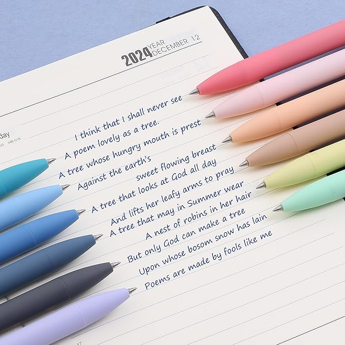 Mr. Pen- Retractable Gel Pens, 12 Pack, Blue Ink, Celestial Color Barrels Gel Pens, Gel Pens Fine Point 0.5mm, Retractable Pens, Cute Pens, Gel Ink Pens, Aesthetic Pens for Journaling Fine Tip Pens