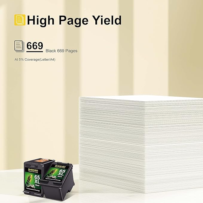 SHEENGO Remanufactured Ink Cartridge Replacement for HP 85A (Black 4 Pack)