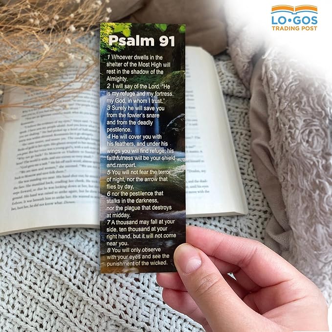 Psalm 91 - The Lord is My Refuge | Pack of 50 | Bookmarks About Protection for First Responders, Policemen, Firefighters, EMS Paramedics, Military, National Guard